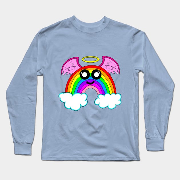 Happy little rainbow Long Sleeve T-Shirt by MelanieJeyakkumar